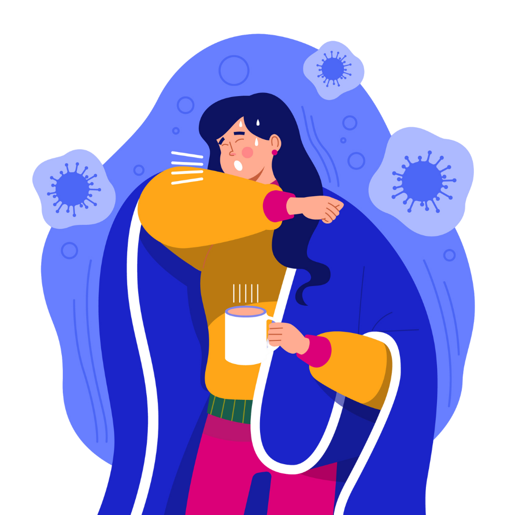 Tourist leidet an Fieber und Grippe